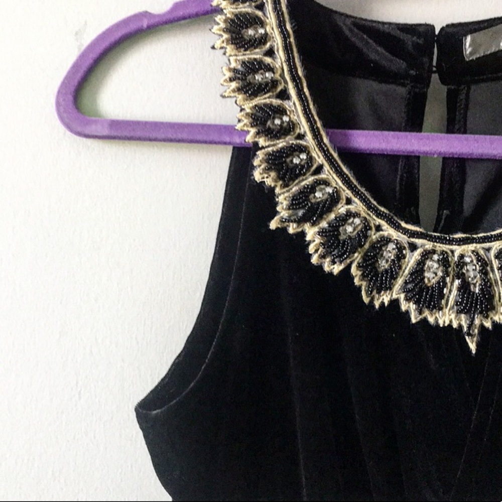 F21 Velvet Embellished dress - Picture 2 of 6